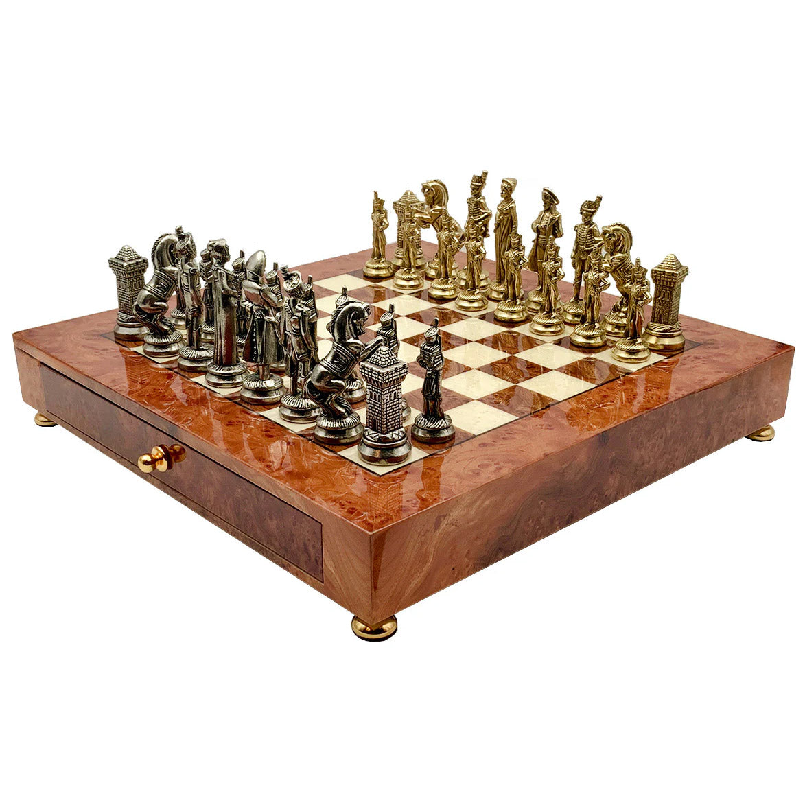 Luksusowy zestaw szachów Napoleone 42×42 cm Włoskie rzemiosło